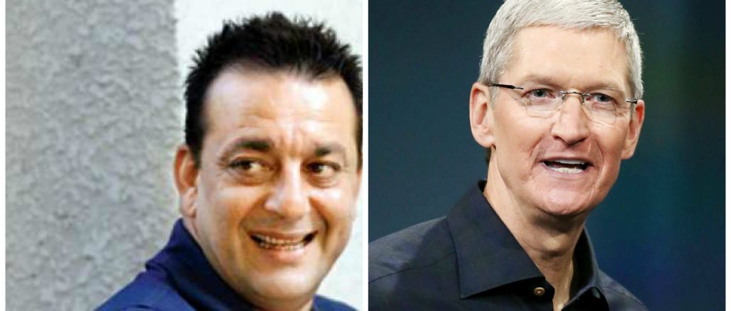 Sanjay Dutt and Tim Cook